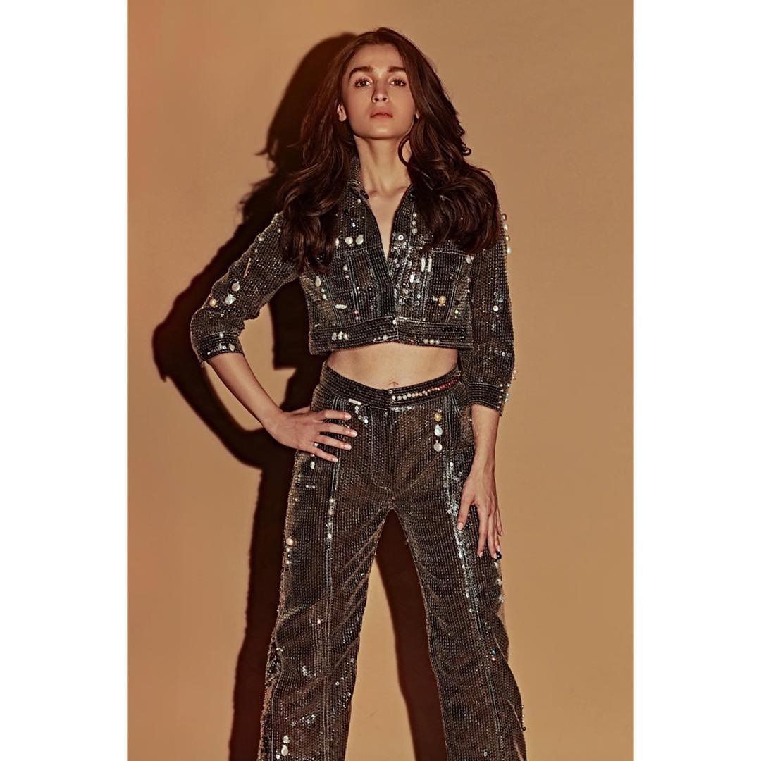Alia Bhatt glitters in bralette and pants set with embellished