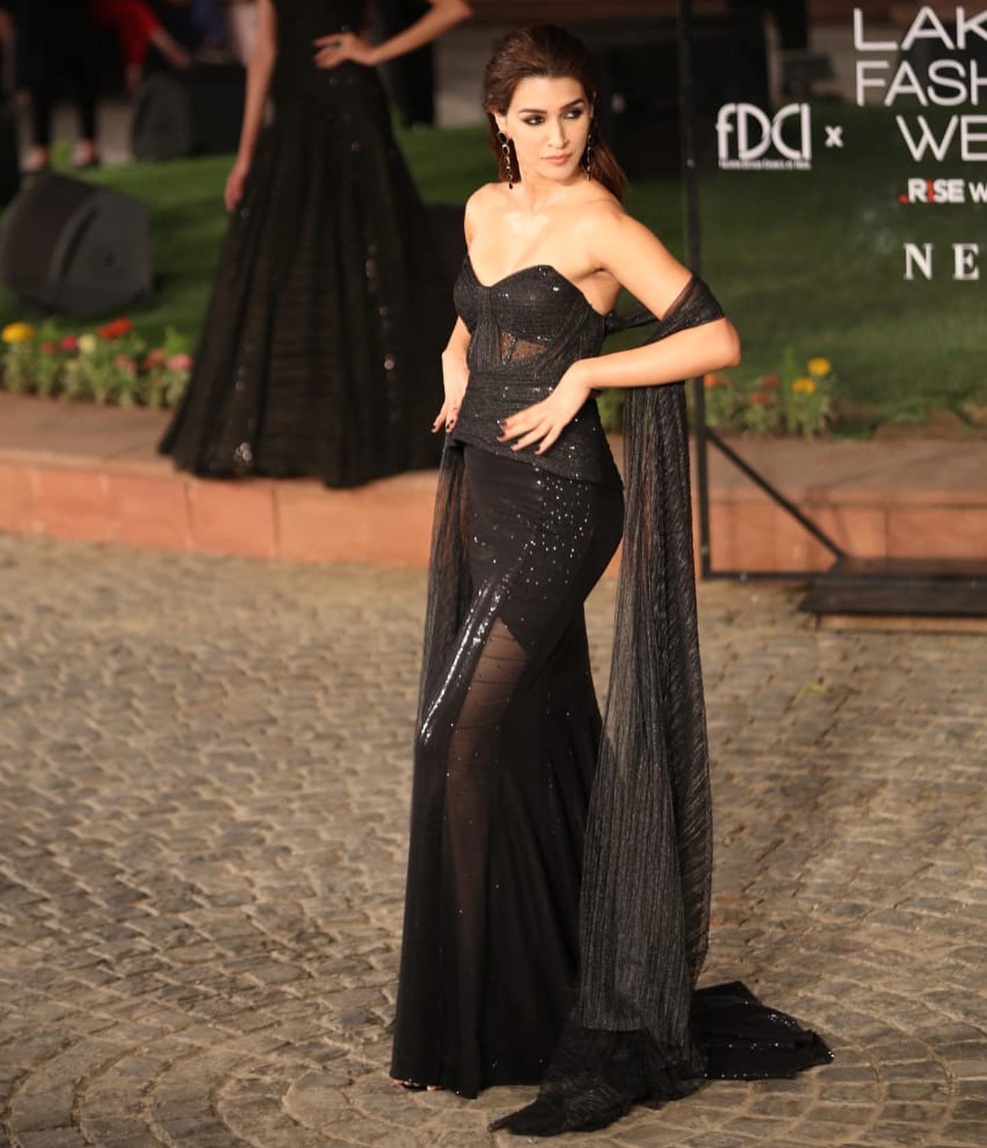 Stunning Black Cut-out Gown by Shivan & Narresh