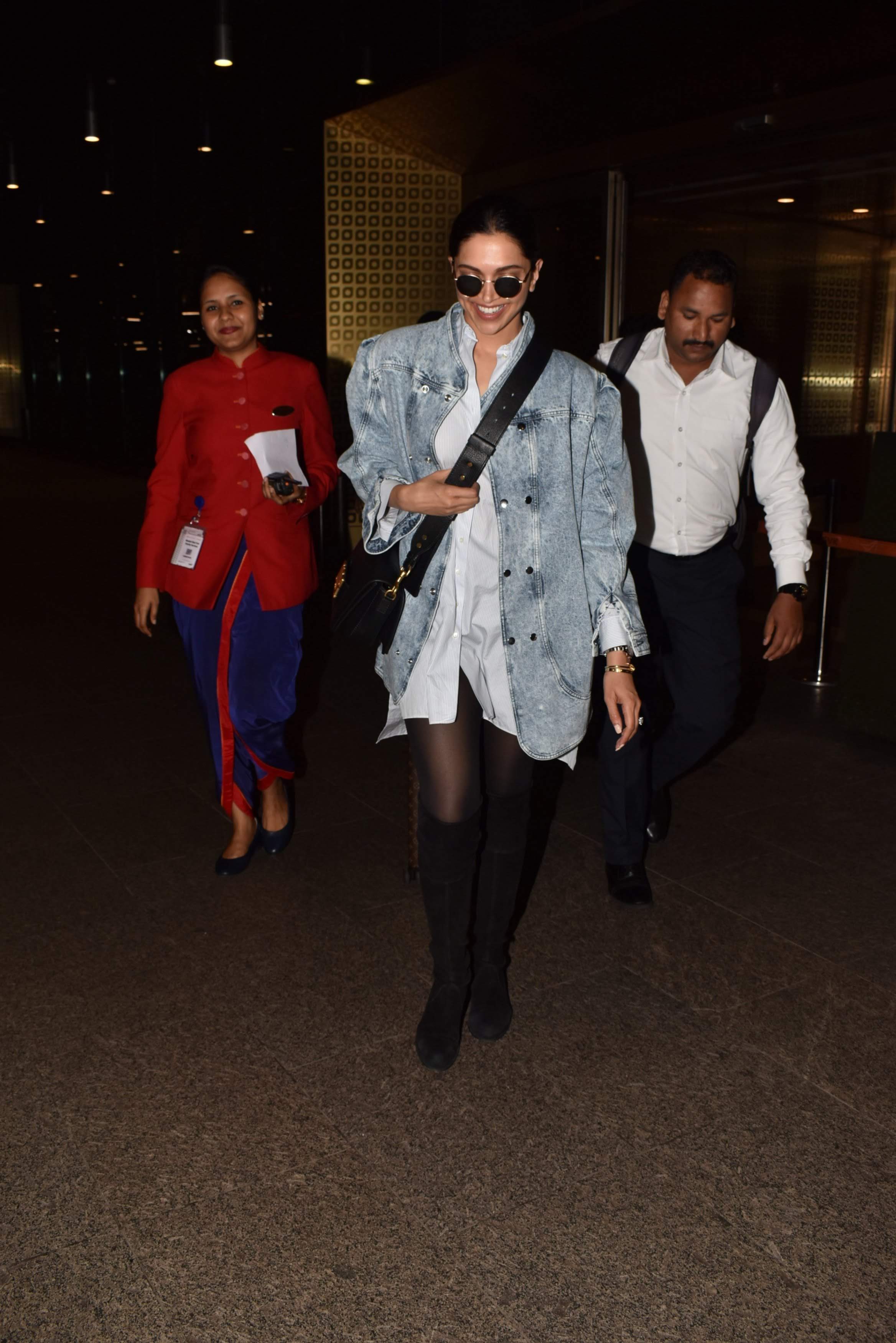Deepika Padukone's Stylish Airport Diaries: The Actress Looks Chic In Black  Dress And Denim Jacket In Latest Sighting - News18