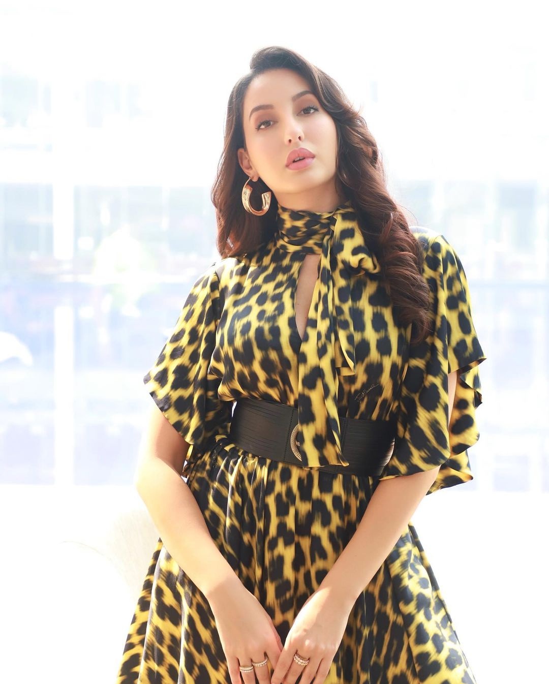 Nora Fatehi's sultry animal print co-ord set