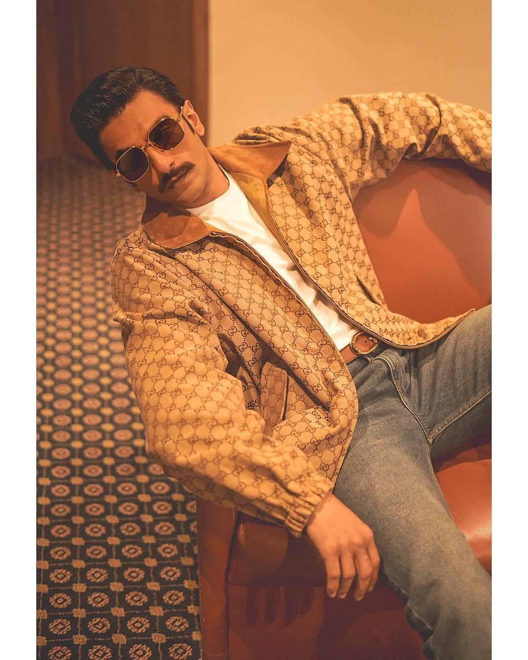 Ranveer Singh Throws Fashionable Sass in Blue-Gold Satin Co-ords; Netizens  Ask 'Yeh Kaisa Fashion Hai'