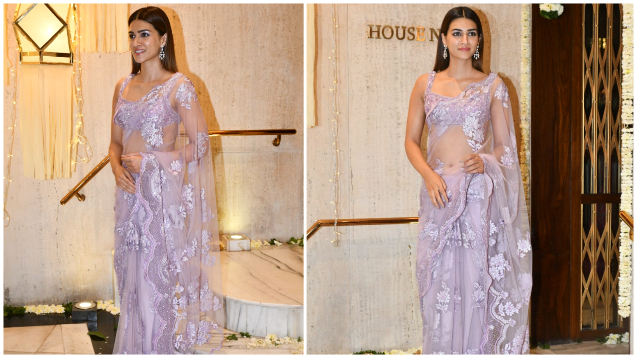 Kriti Sanon In A Manish Malhotra Saree Makes Us Think Sheer And Slay In Equal Parts For Diwali