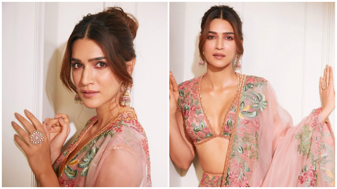 Kriti Sanon luce su look en un moño