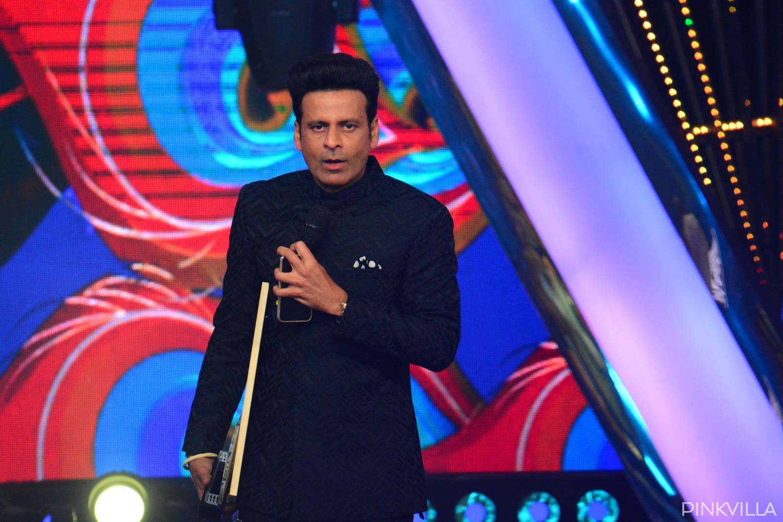 Actor Manoj Bajpayee dons his all-black attire