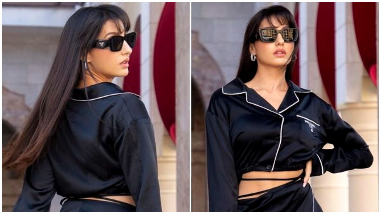 Nora Fatehi's Prada co-ord skirt set is the chic calling we need; Check out  the price of her Balenciaga bag | PINKVILLA