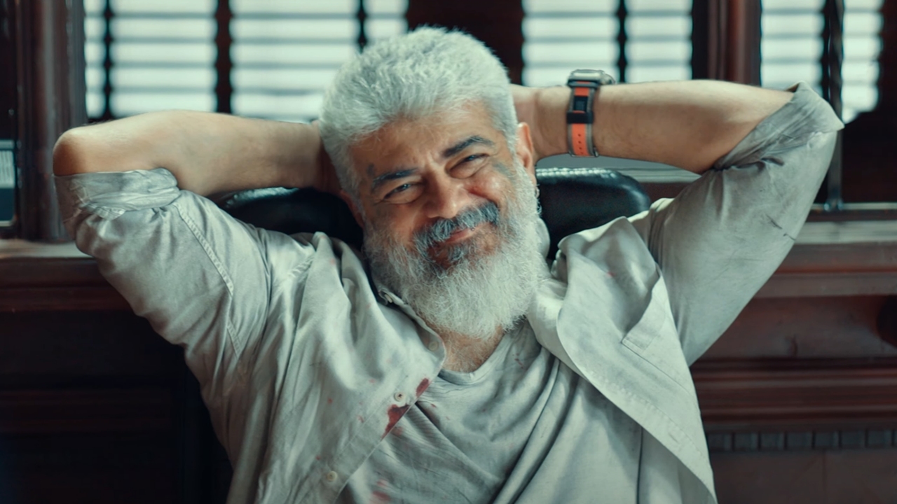 Ajith Kumar in Thunivu (a screengrab from the trailer)