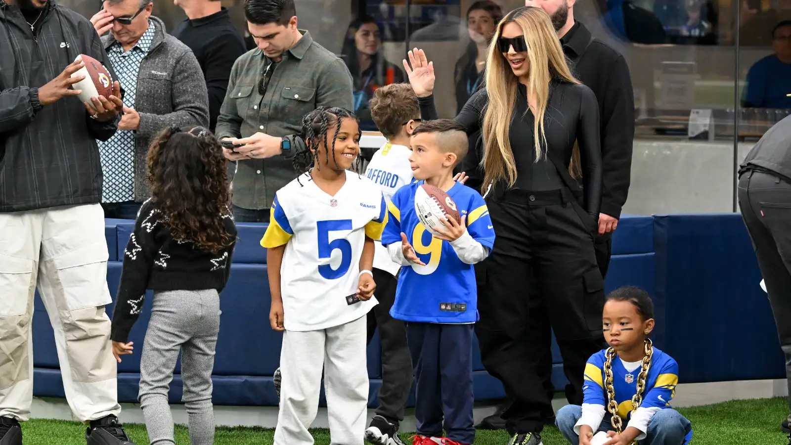 Kim Kardashian and Son Saint, 6, Spend Day Enjoying L.A. Rams Game