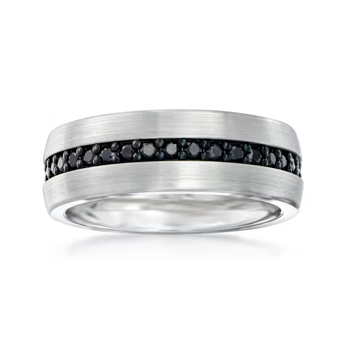 Ross Simons Black Sapphire Eternity Wedding Ring