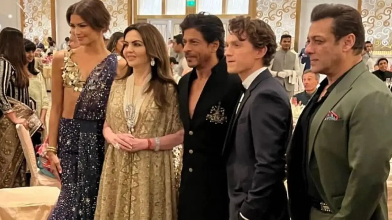Tom Holland, Zendaya, Gigi Hadid pose together in a rare moment at the  NMACC gala; Gauri Khan photobombs them