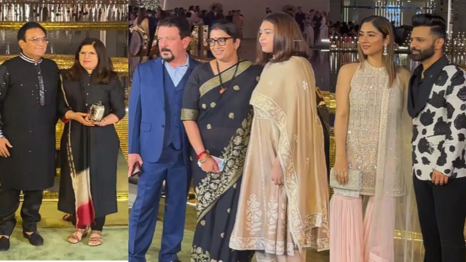 Dilip Joshi posing with wife to Smriti Irani's family on red carpet; TV  Celebs who graced Nita Ambani's event | PINKVILLA