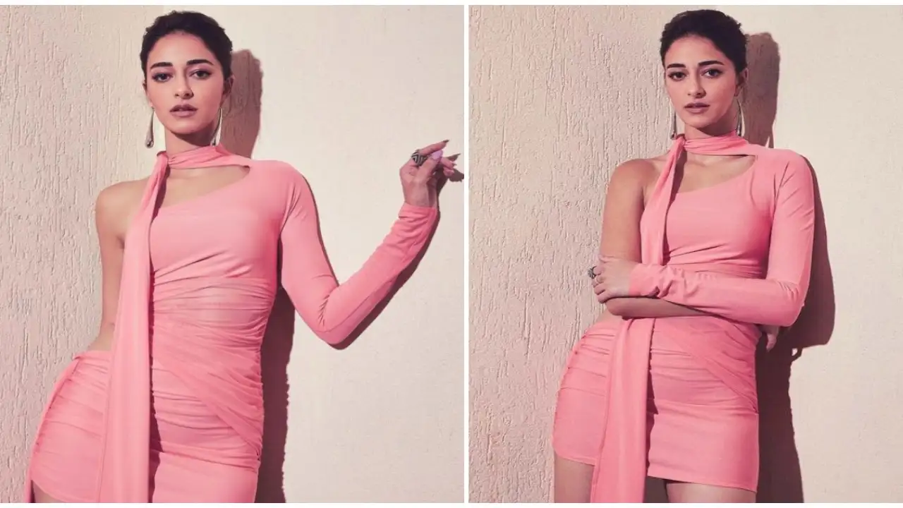 Ananya Panday's H&M X Mugler mini bodycon dress is pink prettiness for the  win | PINKVILLA