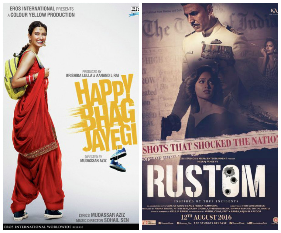 Box Office Report: Akshay's Rustom inches closer to 100 crores, Happy Bhaag Jayegi fares low!