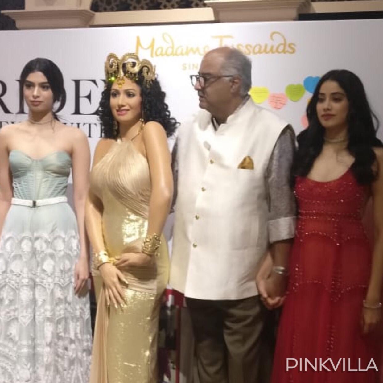 EXCLUSIVE PHOTOS: Sridevi&#039;s Madame Tussauds wax statue UNVEILED; Boney Kapoor, Janhvi Kapoor &amp; Khushi in awe