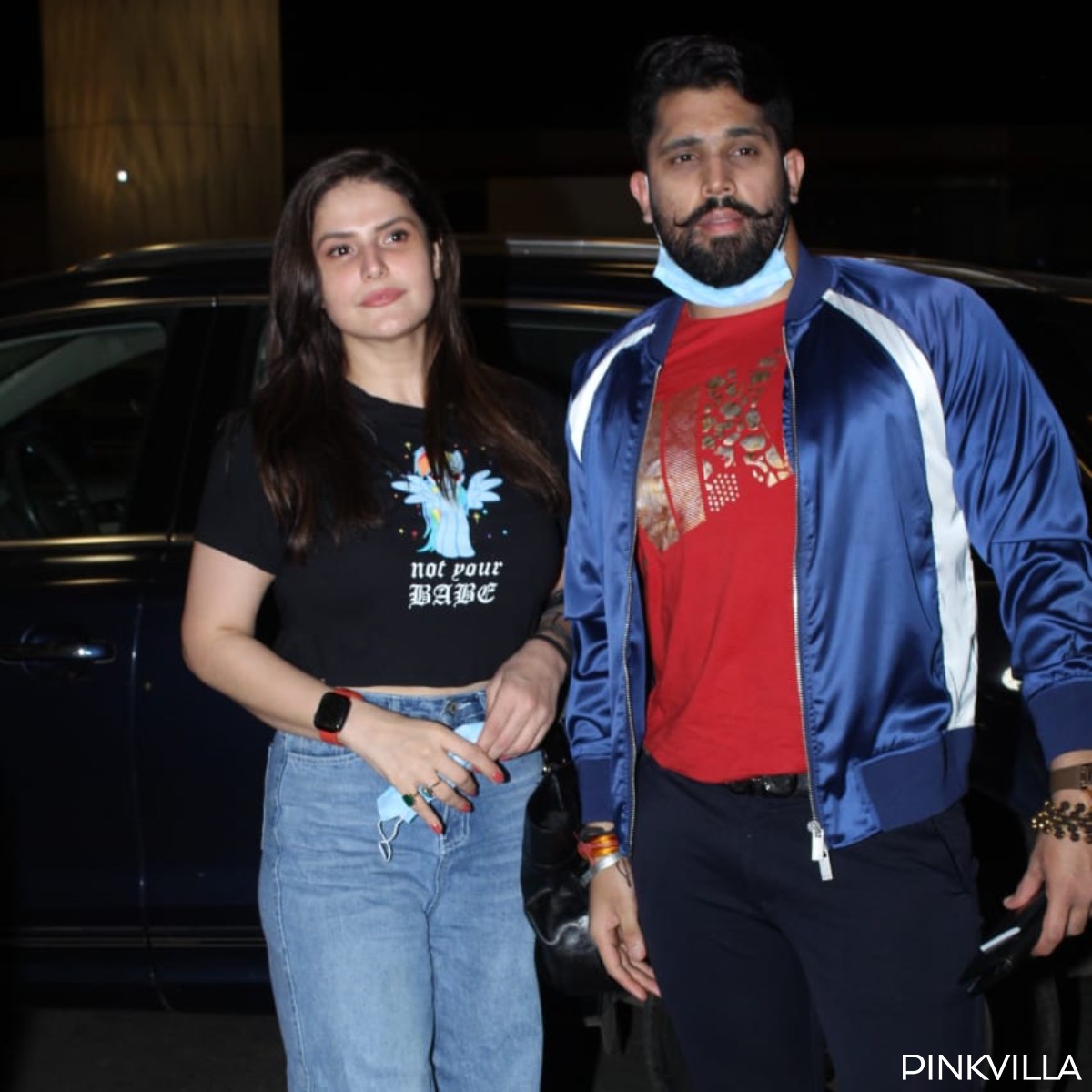 Zareen Khan Ki Blue Film Video - In Pics: Zareen Khan SPOTTED with her boyfriend at Mumbai airport |  PINKVILLA