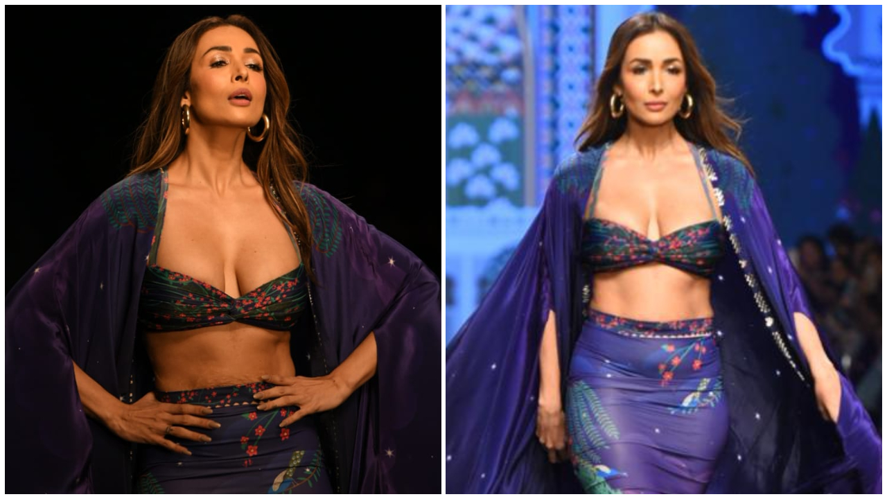 Malaika Arora in a purple ensemble. 