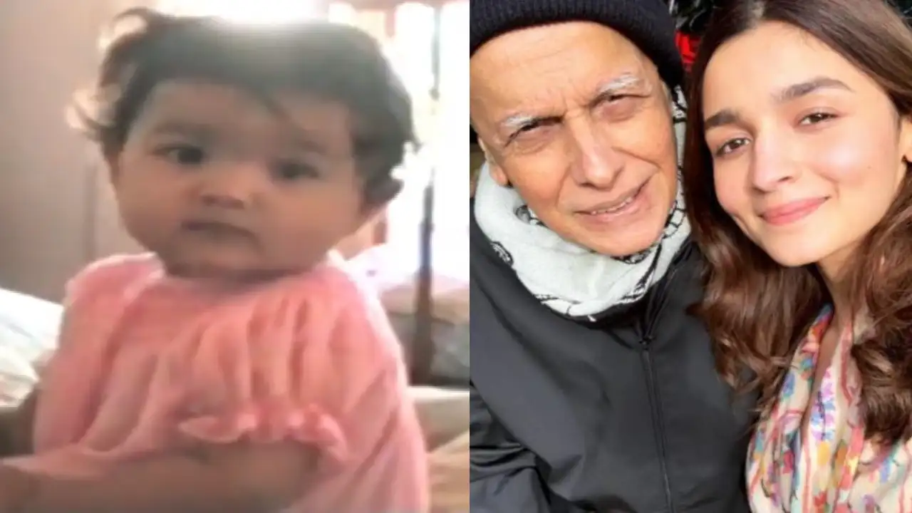 Watch one-year-old Alia Bhatt in a pink dress sitting on her ...
