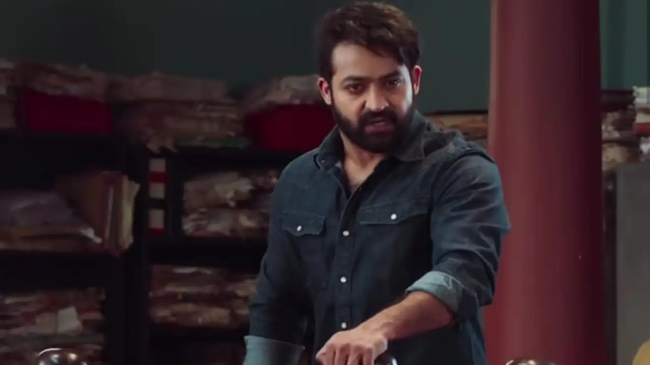 Jr NTR flaunts his sassy side in denim shirt and black trousers as he  shoots a commercial Watch BTS Video  PINKVILLA
