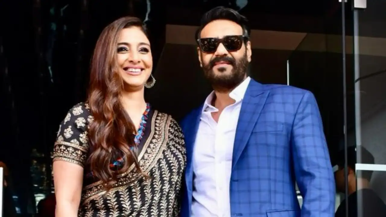 Ajay Devgn and Tabu during Drishyam promotions