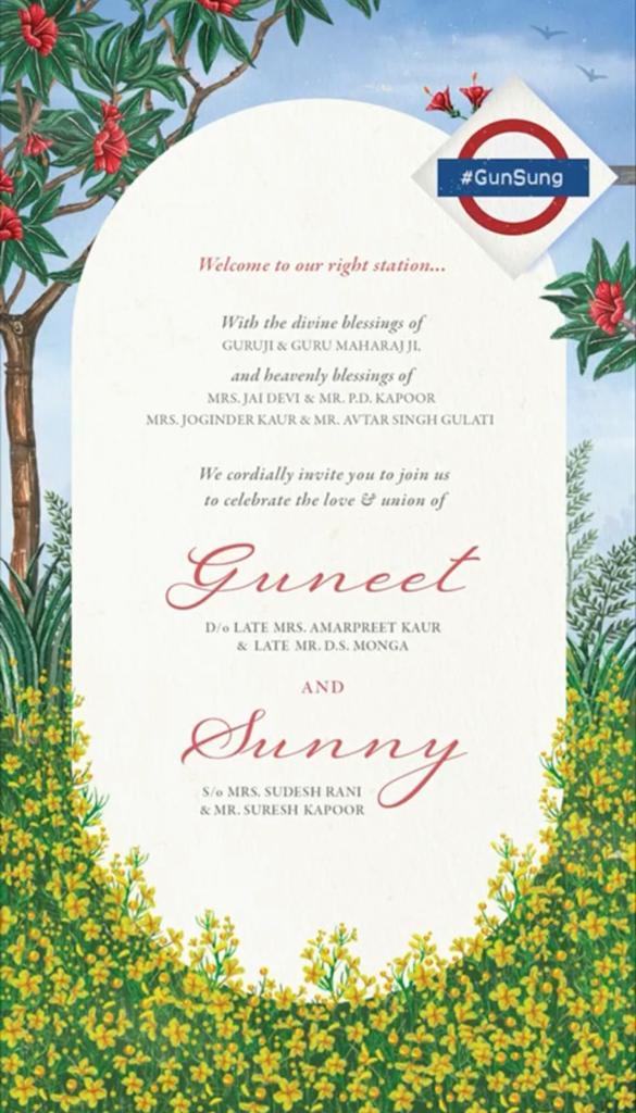 Guneet Monga, Sunny Kapoor's wedding invite