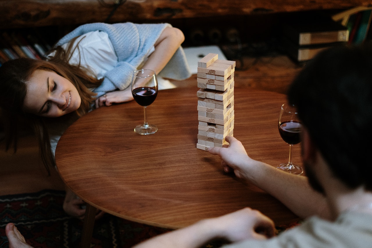 Jenga is a couple drinking game