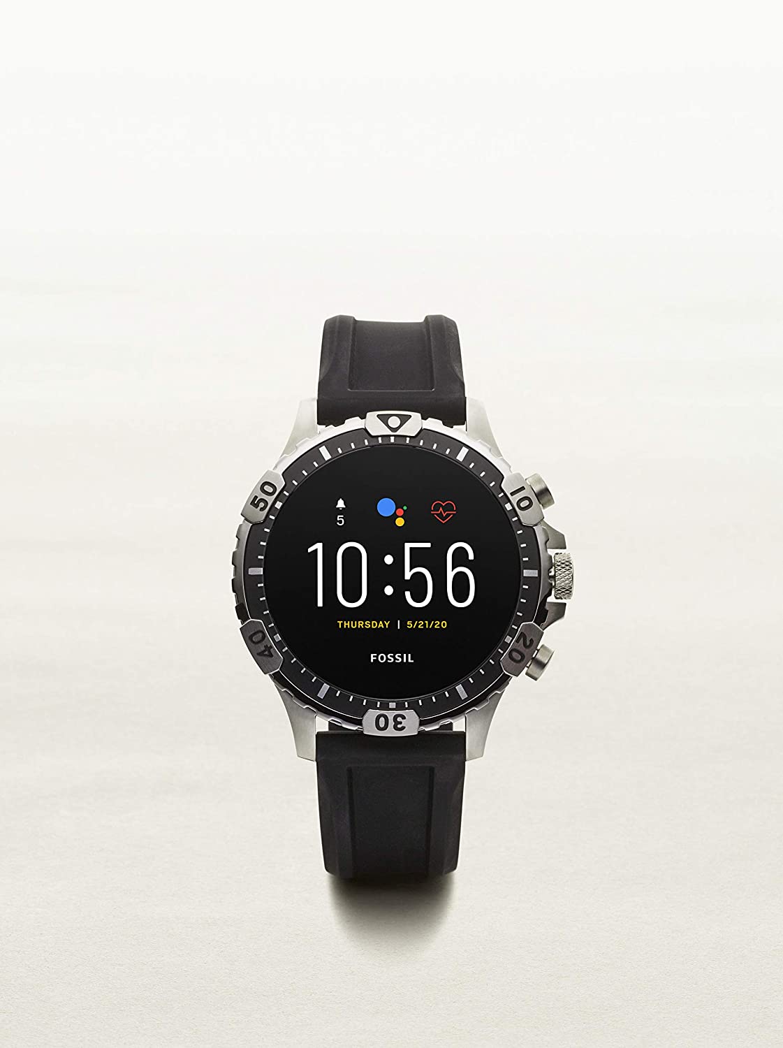  Fossil Gen 5 Garrett Silicone Men's Smartwatch 