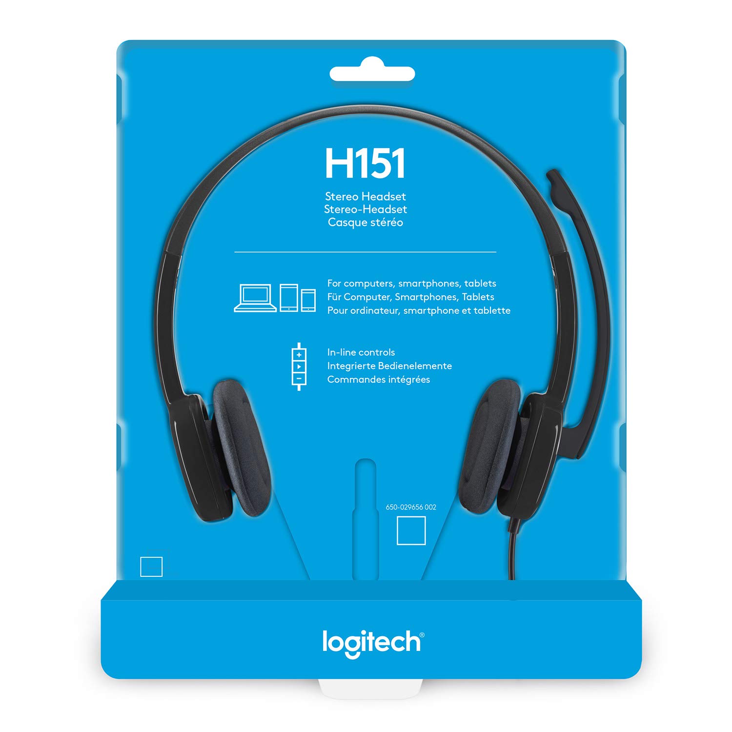 Logitech H151 Wired On-Ear Headphones With Mic