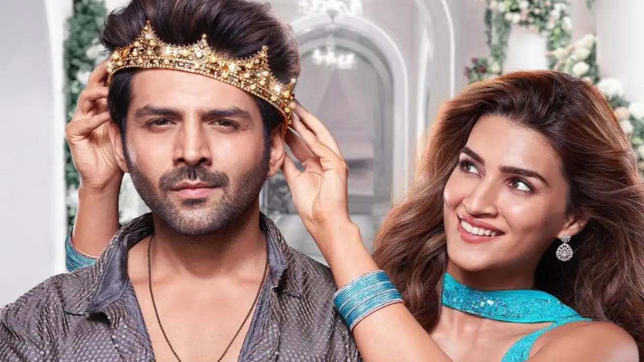 Shehzada marks the return of the hit pairing of Kartik Aaryan and Kriti Sanon (Credit: T-Series)