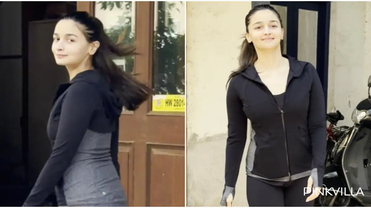 Alia Bhatt Brazzer - Alia Bhatt rocks a sporty look as she arrives at a dubbing studio in  Mumbai- Watch VIDEO | PINKVILLA