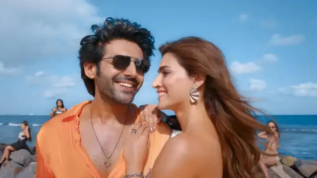 Kartik Aaryan and Kriti Sanon in Shehzada