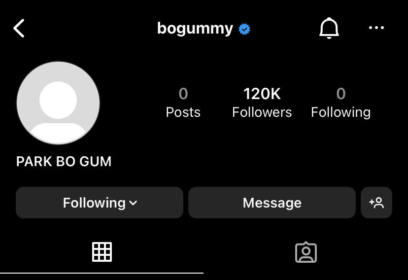 Park Bo Gum opens Instagram account