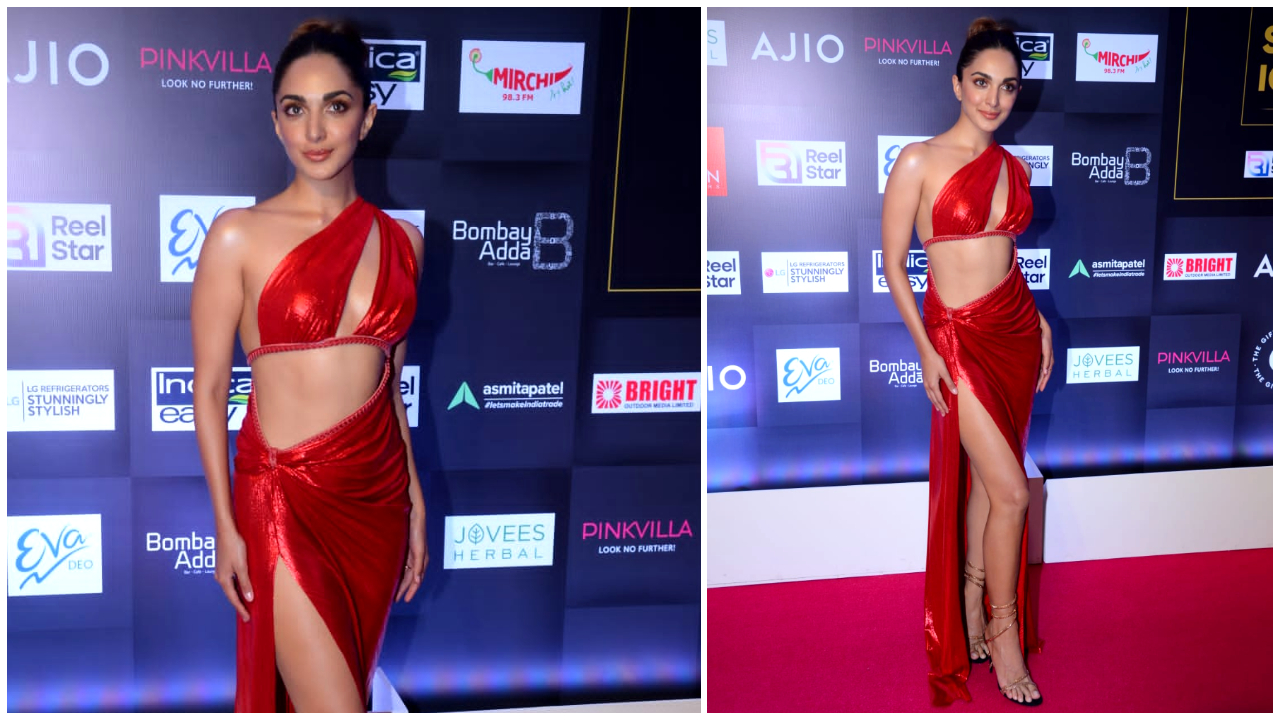 Kiara in a red gown