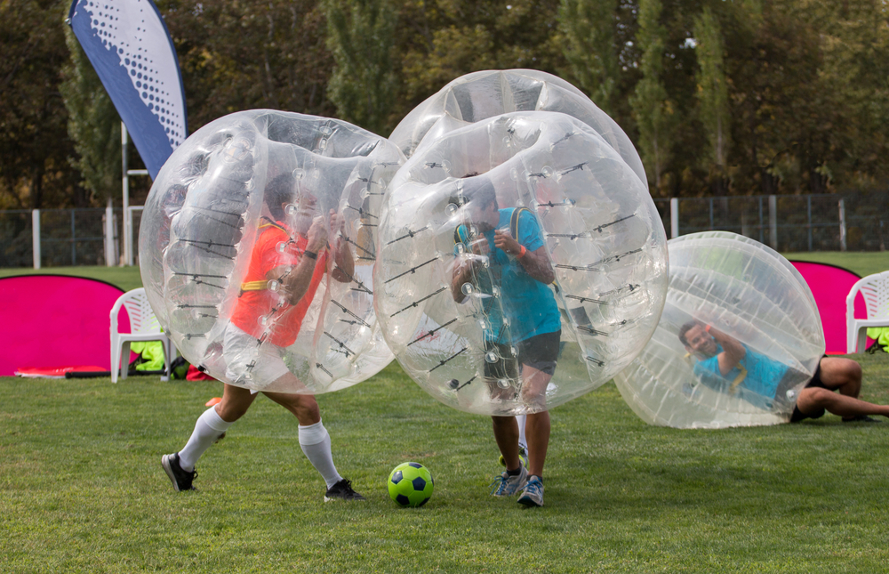 Soccer Match in a Bubble