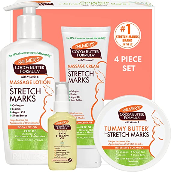 M3 Naturals Stretch Mark Cream for Pregnancy + Collagen 2 oz