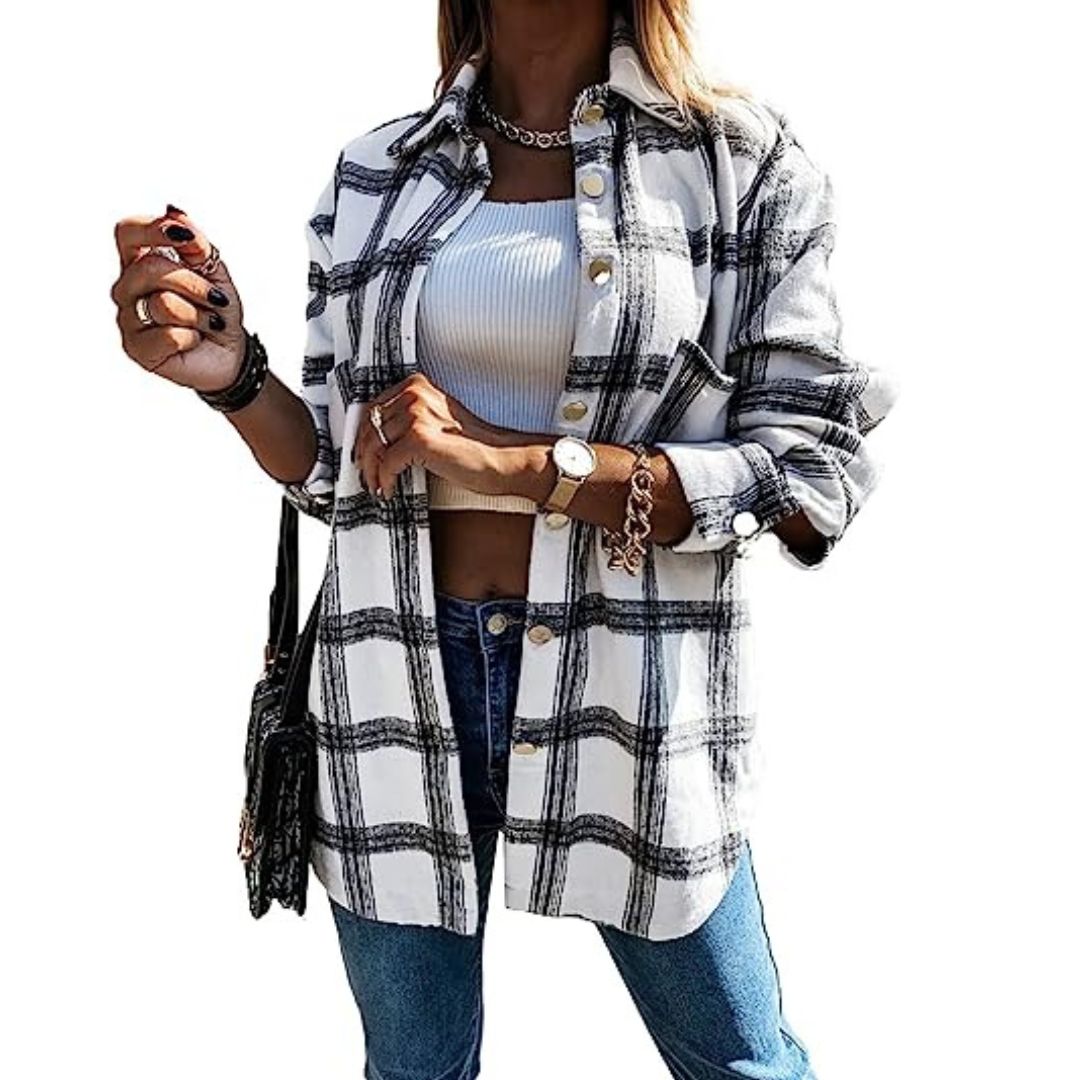 Plaid Flannel Classic Shirt for Women