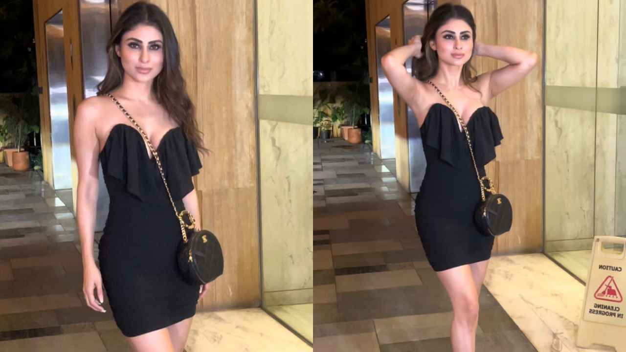 Mouni Roy pairs a red thigh-high slit midi dress with Louis Vuitton mini  cross body bag worth Rs. 2.37 lakh 2 : Bollywood News - Bollywood Hungama