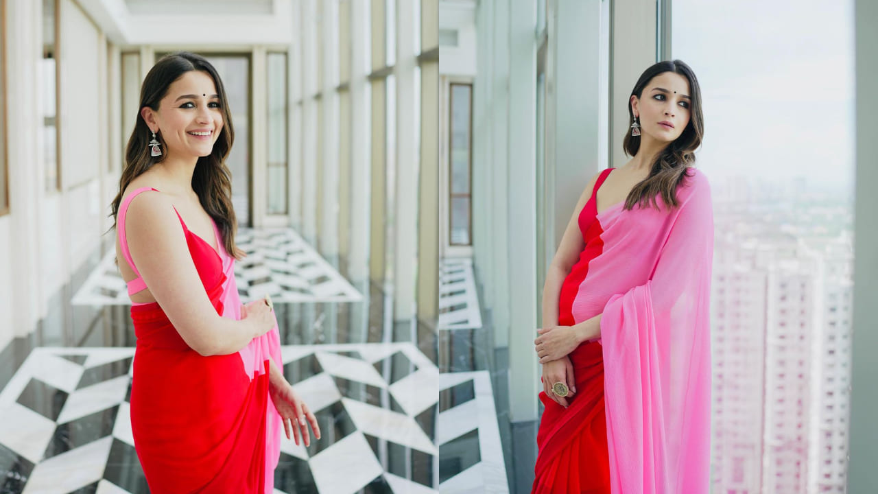 Alia Bhatt In Manish Malhotra Pink Saree With A Flattering Blouse -  TheDailyGuardian