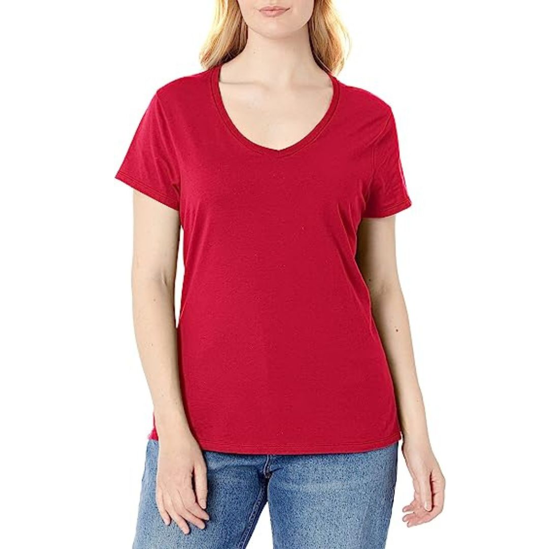Hanes Women’s Perfect-T V-Neck T-shirt