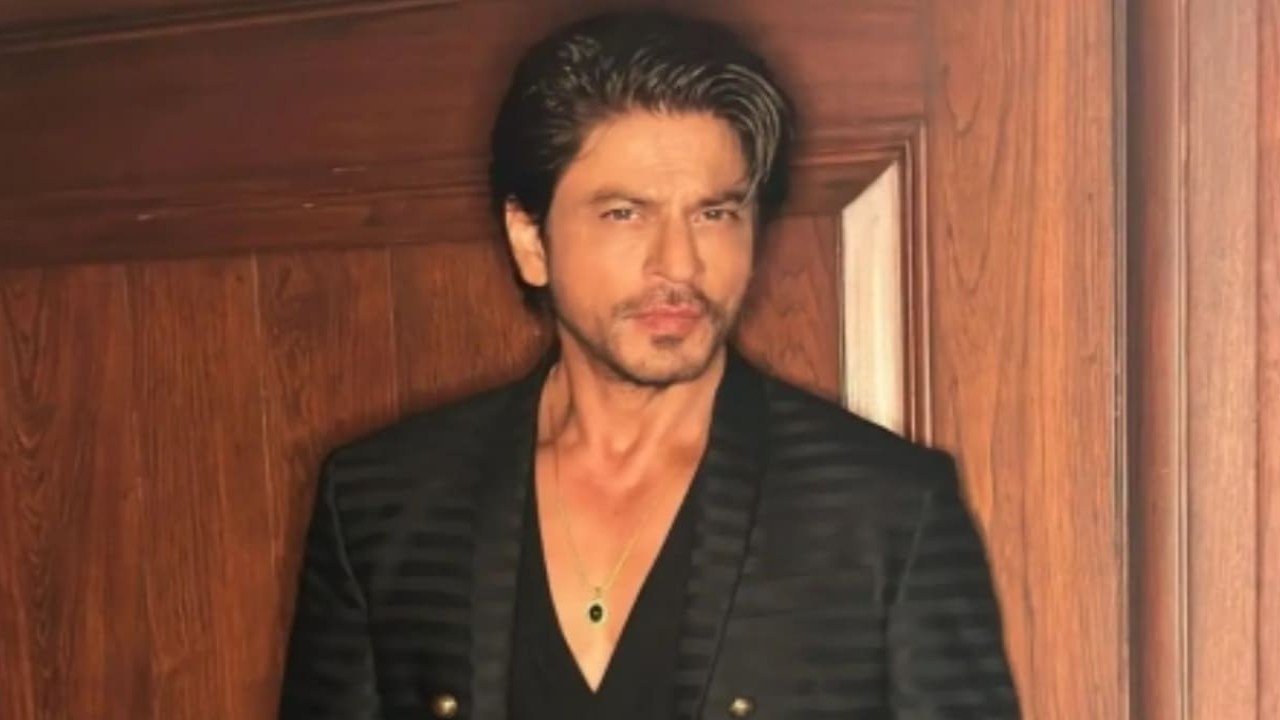 Shah Rukh Khan channels his inner Jawan in style with blue jacket