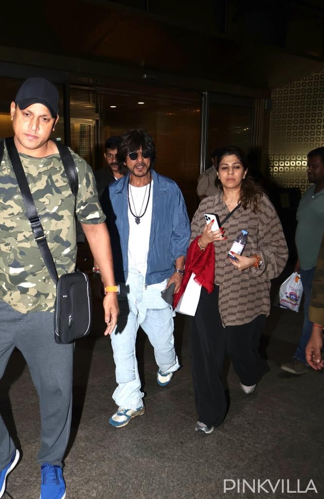 Shah Rukh Khan aces his style game as he returns to Mumbai after