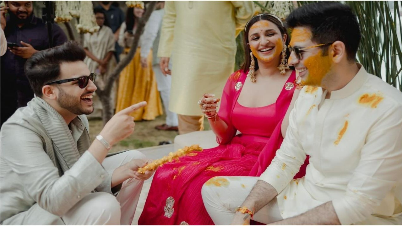 Parineeti Chopra’s brother Shivang’s ‘banter’ with Raghav Chadha captured in UNSEEN PIC from Haldi