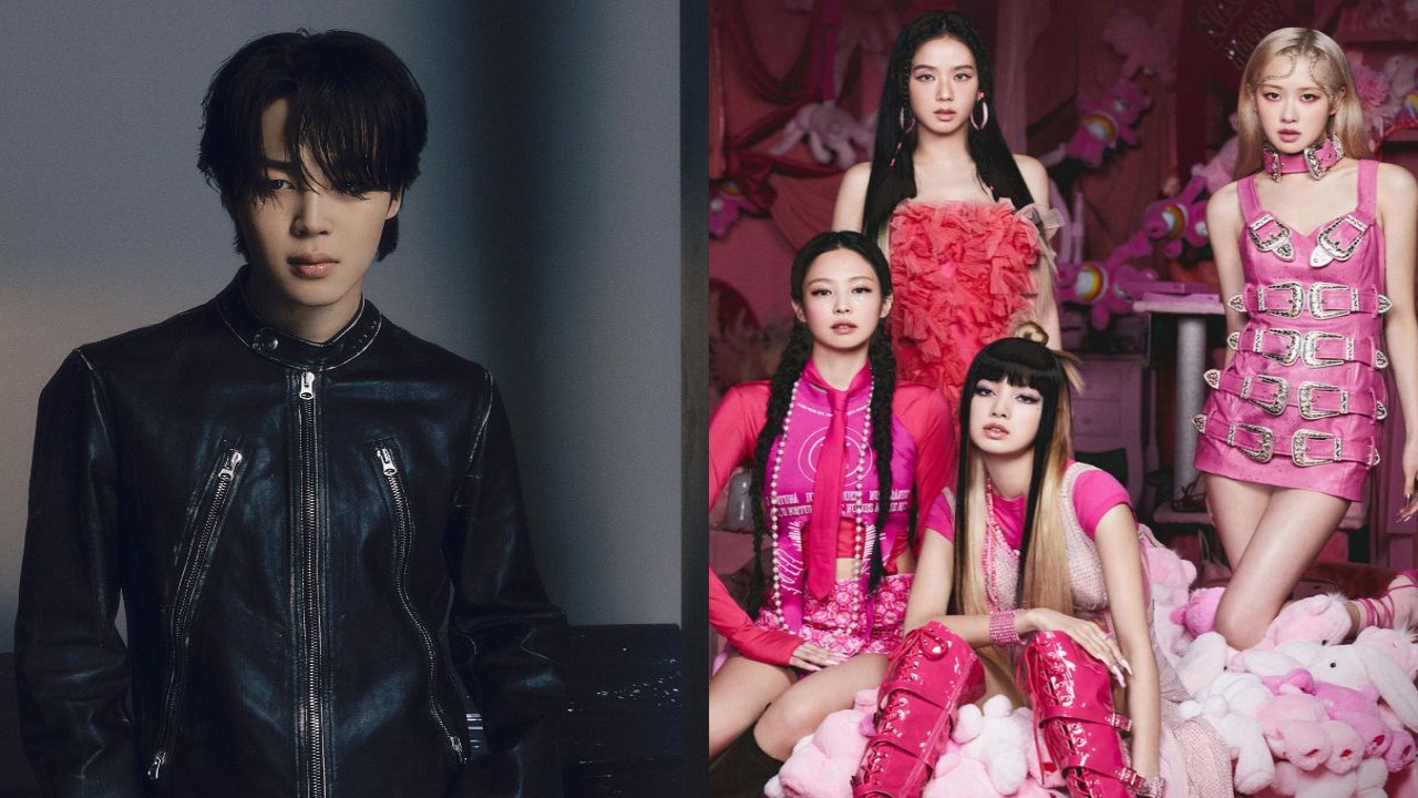 Jimin do BTS (créditos de imagem - BIGHIT MUSIC), BLACKPINK (créditos de imagem - YG Entertainment)