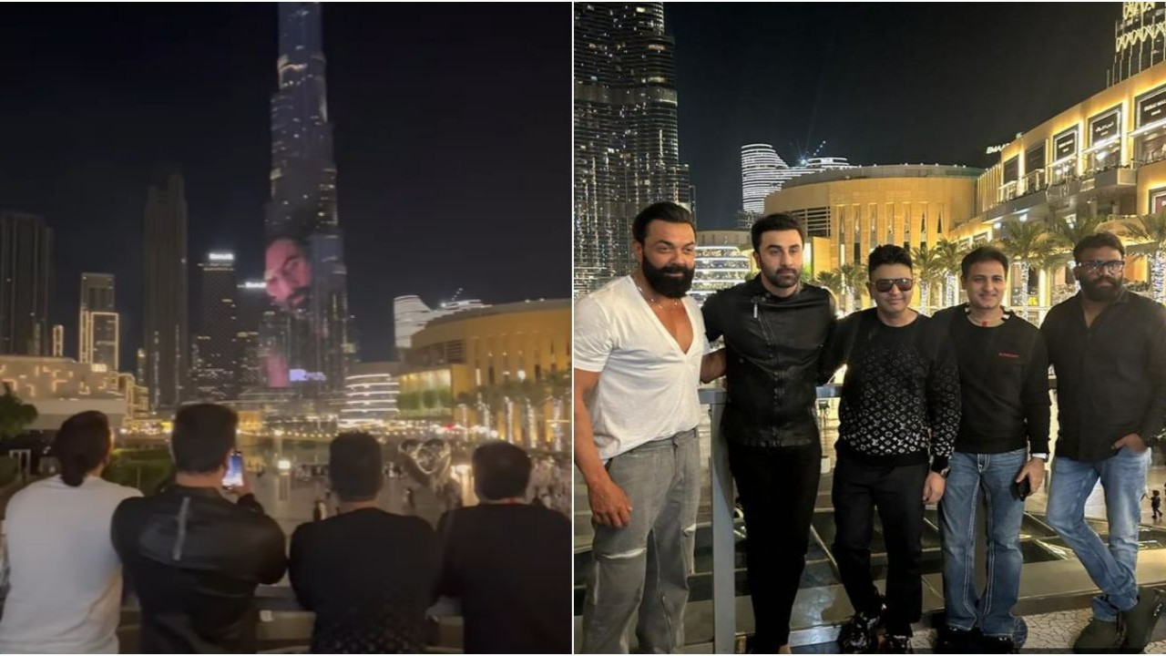 Animal: Ranbir Kapoor, Bobby Deol arrive in Dubai; film’s special cut takes over iconic Burj Khalifa-WATCH