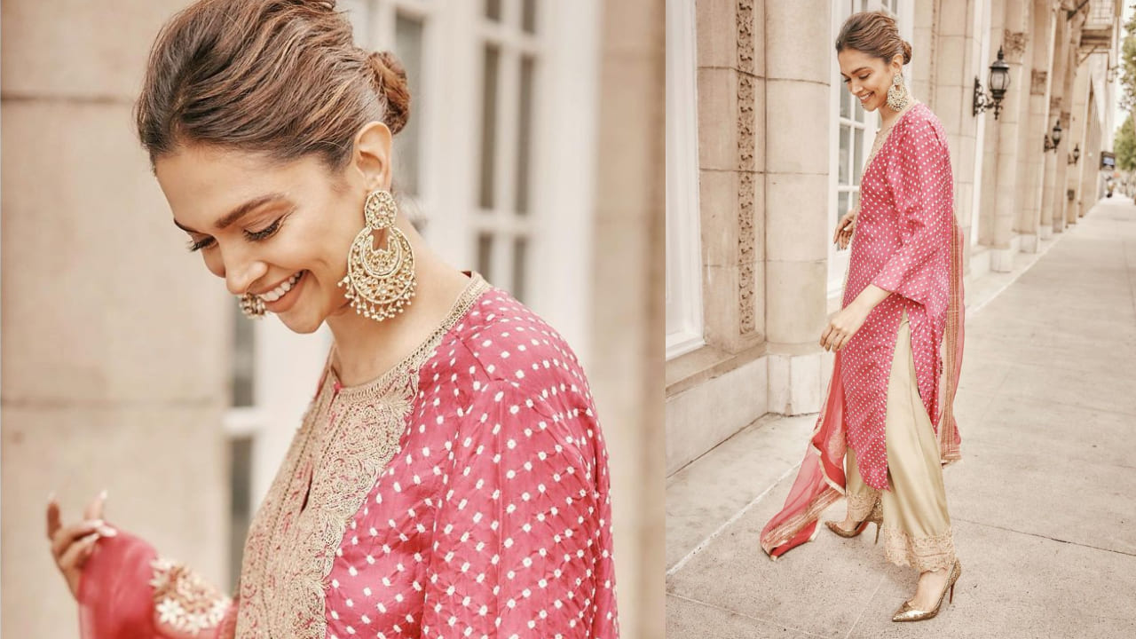 Deepika Padukone Kurta look, Bollywood Actresses New Trending Kurta Look : Simple Look Trend