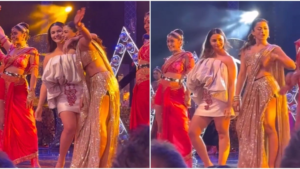 WATCH: When Ranbir Kapoor’s wife Alia Bhatt and reel wife from Animal Rashmika Mandanna set stage on fire