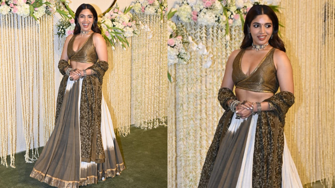 Bhumi Pednekar in two-tone lehenga