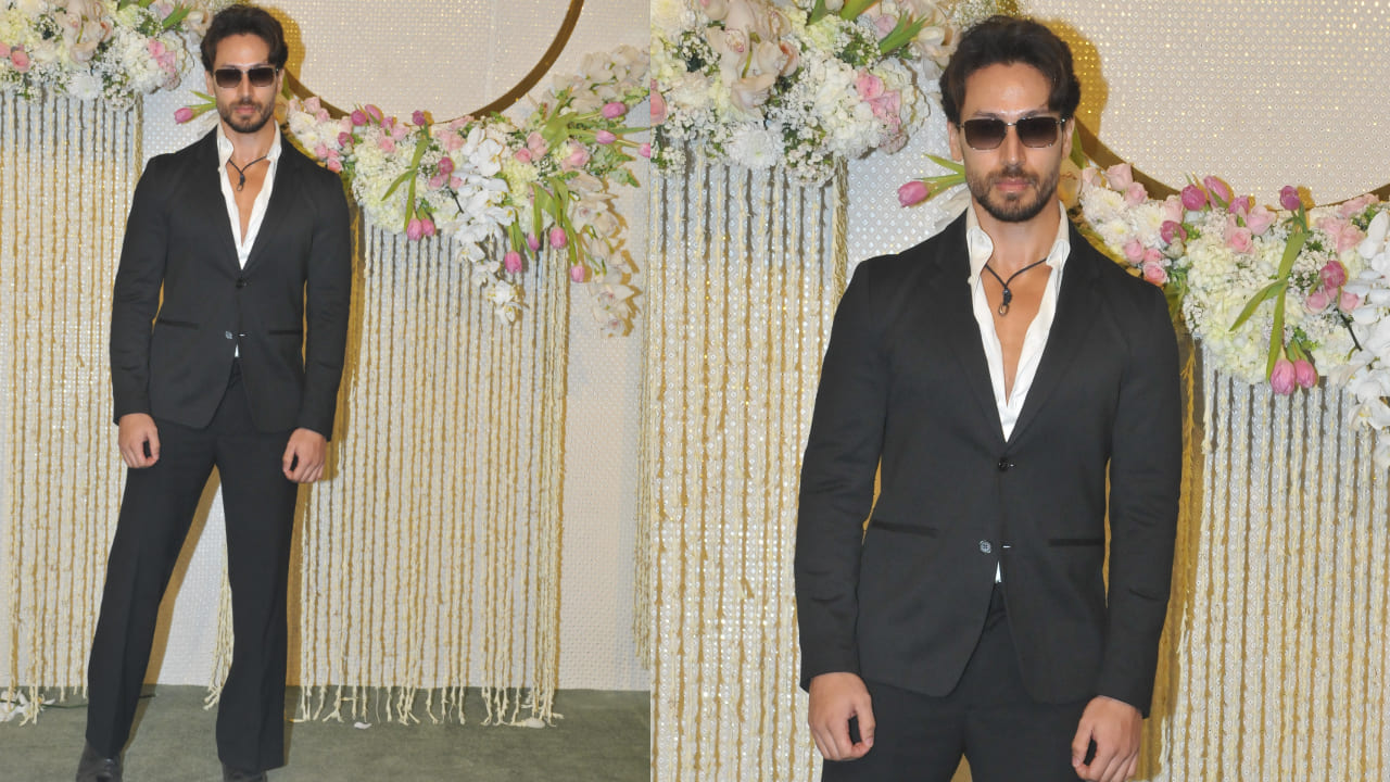 Tiger Shroff in classic black suit 