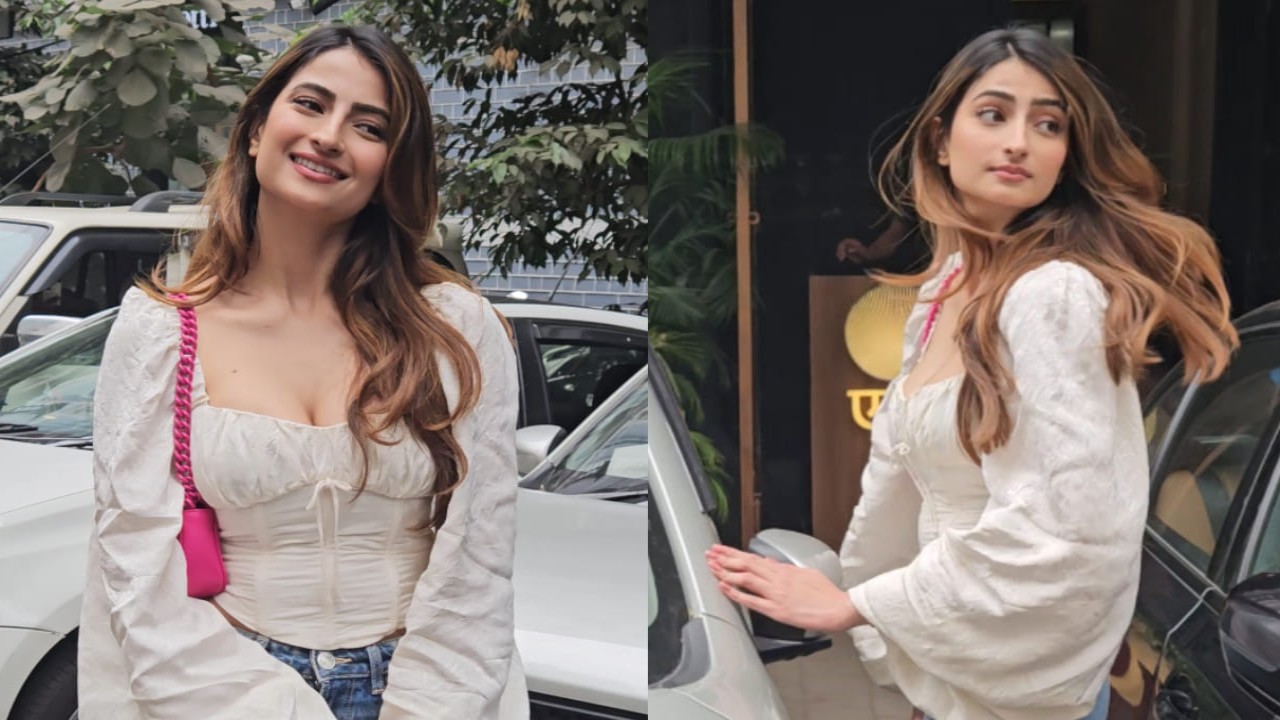 Palak Tiwari's Weekend Party Look in Busty Corset Top And Leather Pants