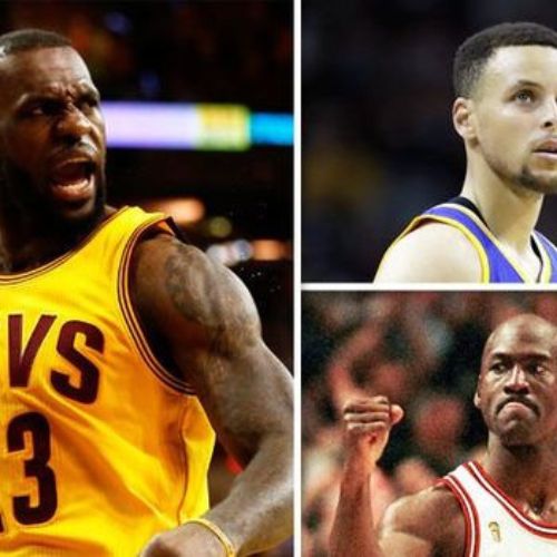 LeBron James, Steph Curry and Michael Jordan