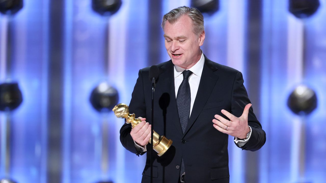 Christopher Nolan at Golden Globes 2024 [Getty Images]