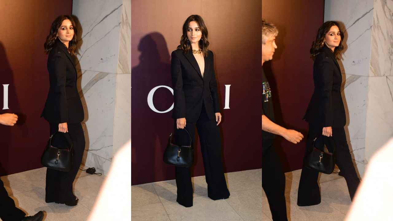 Alia Bhatt serves the trendiest way to add black pantsuit to your closet